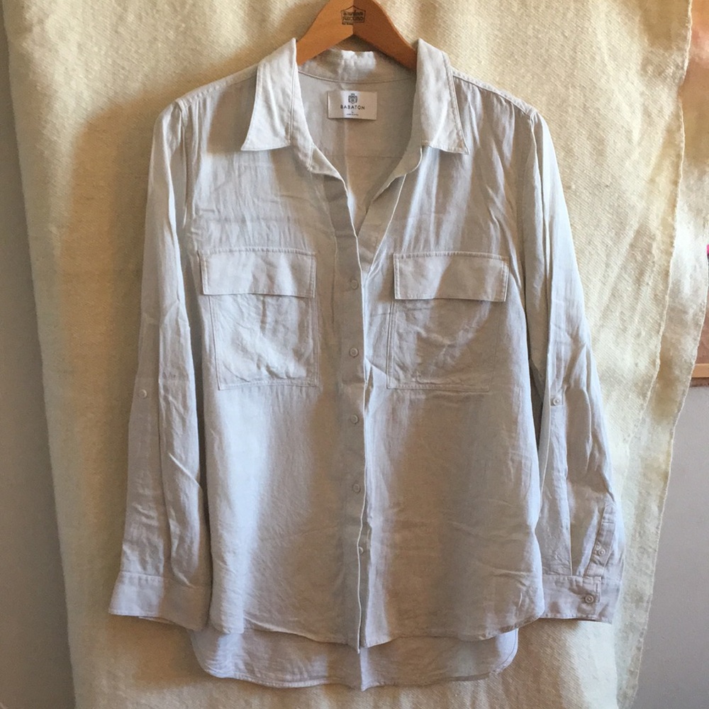 Babaton Linen Button Down Shirt